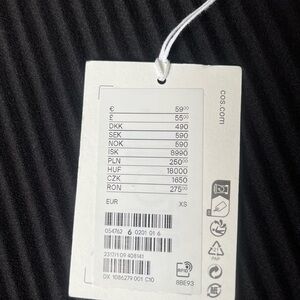 Cos pleated black blouse